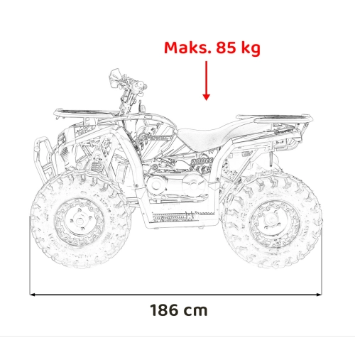 Pojazd Quad Spalinowy 200CC PRO RIDER Pomarańczowy PSP.ATV020.POM